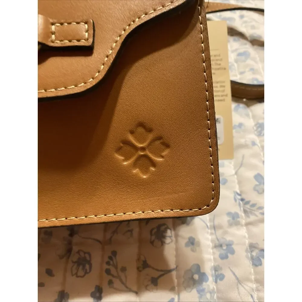 PATRICIA NASH PORCILI P799261X CROSSBODY WITH CARD CASE DUST BAG HAZELNUT NWT